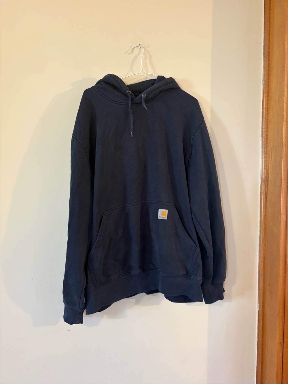 Carhartt Dark Blue Pullover Hoodie - Men's Workwear Large